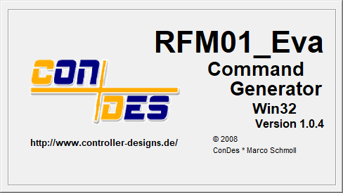 RFM01_Eva Command Code Generator Splashscreen