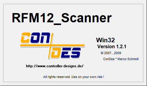 ConDes RFM12_Scanner Splash Screen