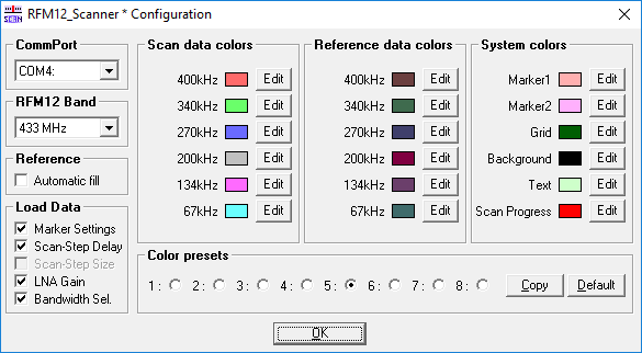 ConDes RFM12_Scanner Screenshot 4 (Configuration dialog)