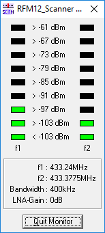 ConDes RFM12_Scanner Screenshot 3 (Single frequency monitor)